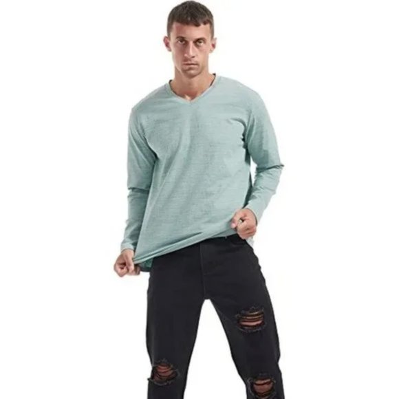 New Casual Stylish Fitted Elasticity Tees for Men - Picture 3 of 5